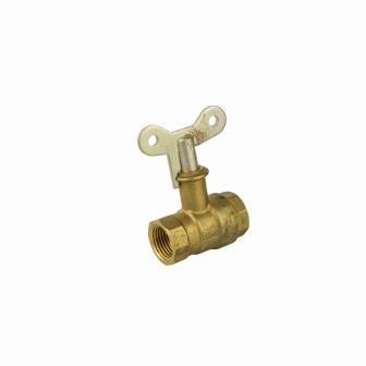 INOB300 スタンダード ブラス ボール バルブ 穴 キー ハンドル 1/2インチ - 3/4インチ 女性 スレッド ロック ボール バルブ