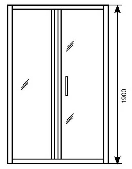 900mm 水晶透明シャワーキュービック 折りたたむスライドドア 900 X 900 シャワー室